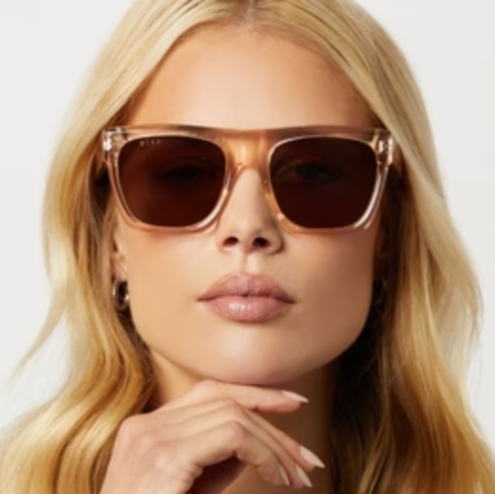 Diff Eyewear Brown Vintage-Inspired Sunglasses, NWT in Box